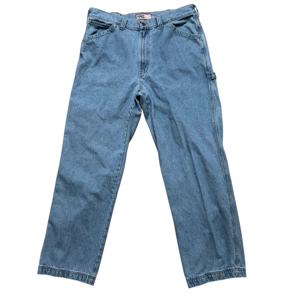 Old Navy Carpenter Jeans Mens 36x32 (Fits 36x31) Denim Baggy Relaxed Blue VTG